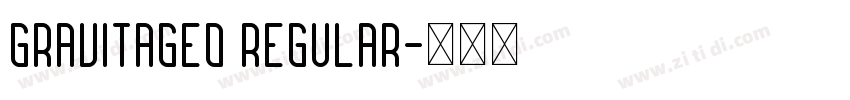 GravitaGEO regular字体转换